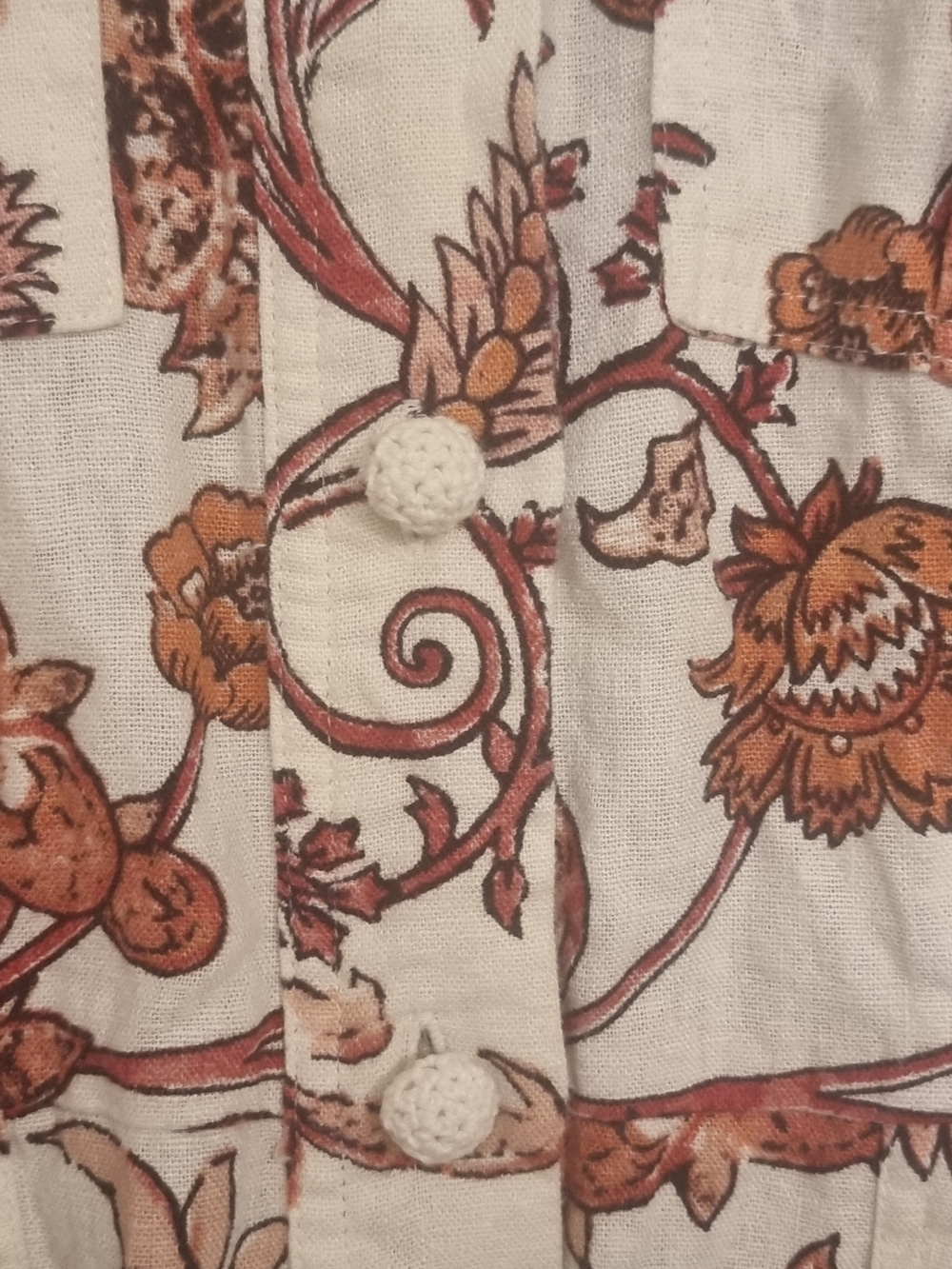 Rachel Zoe Cream Romper with Rust Floral Print - Picture 6 of 16